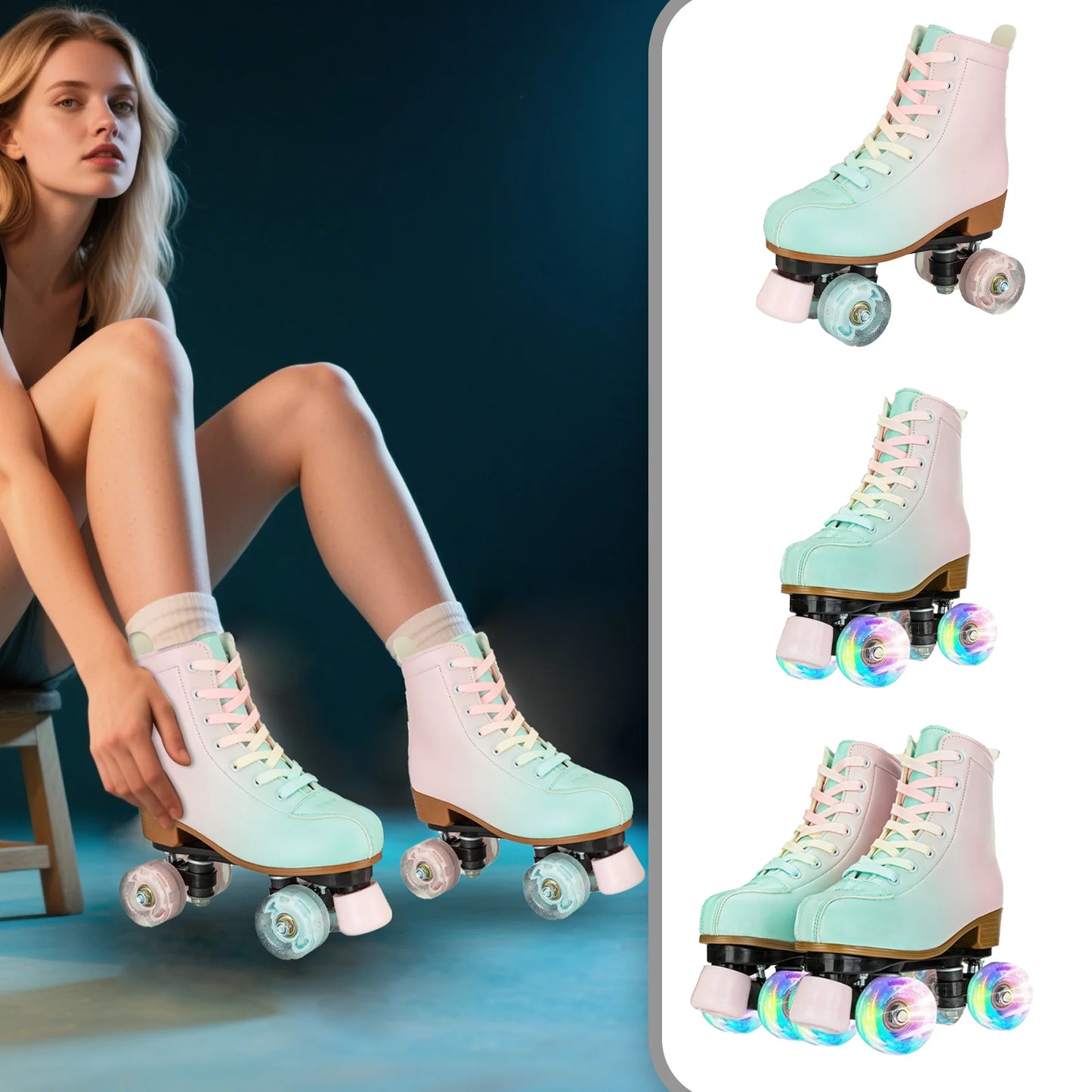 Flash Double Row Roller Skates