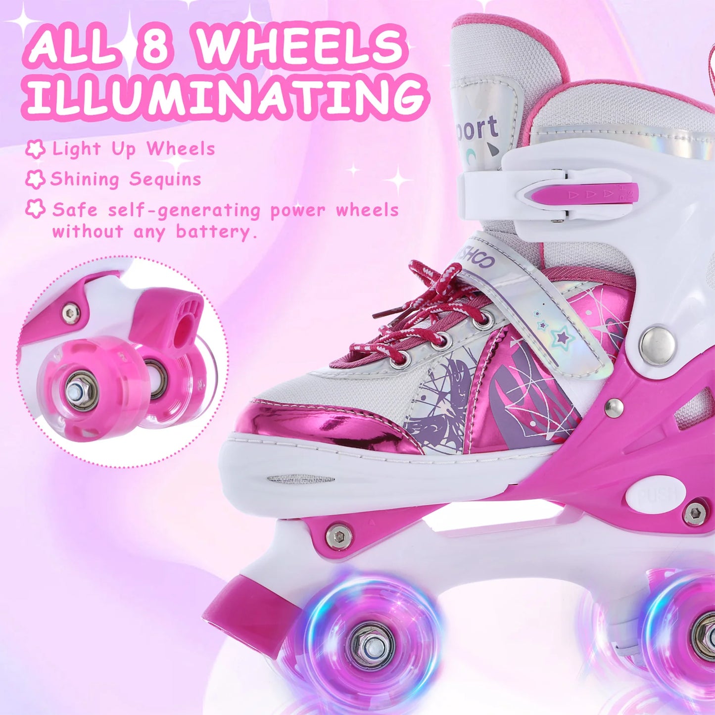 Adjustable Light Up Children's Roller Skate