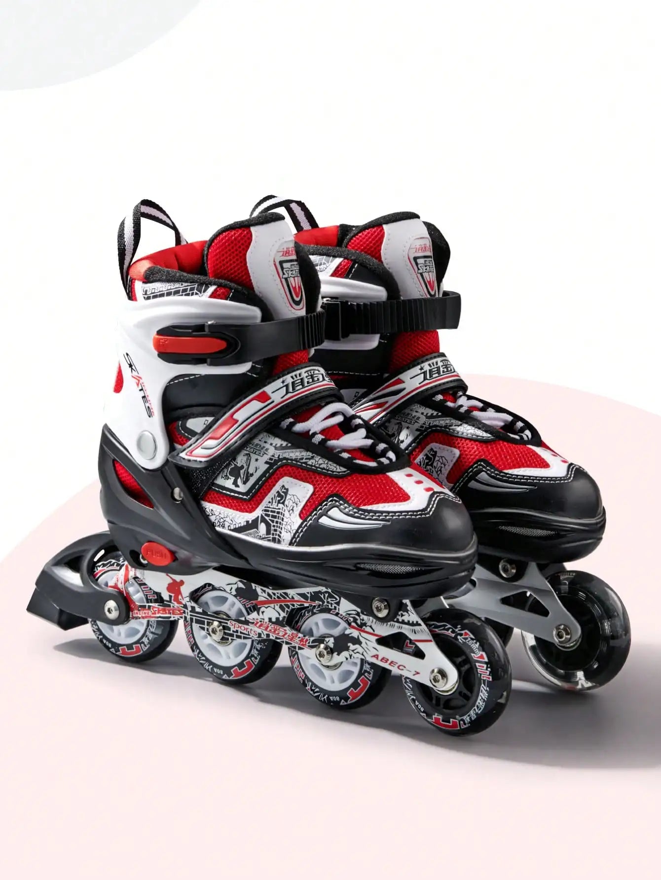 Adjustable Height In-line PU Roller Skates