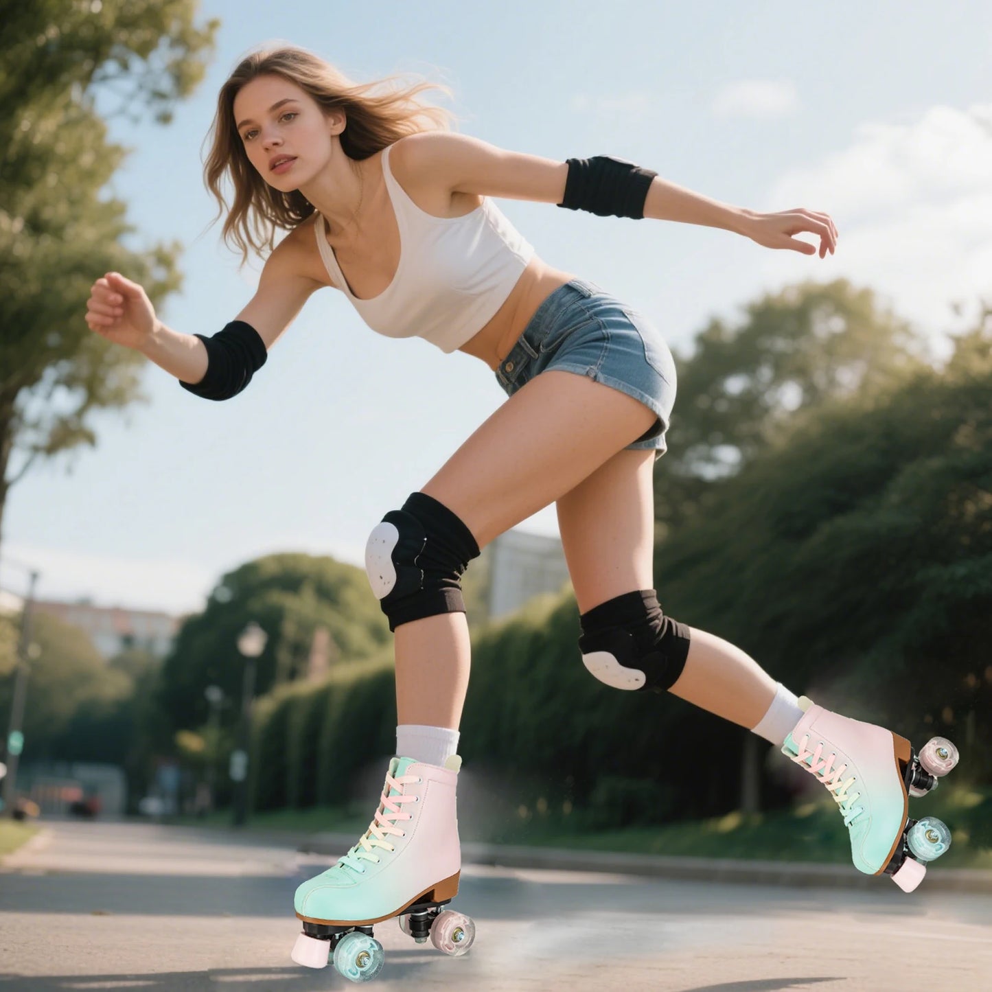 Flash Double Row Roller Skates