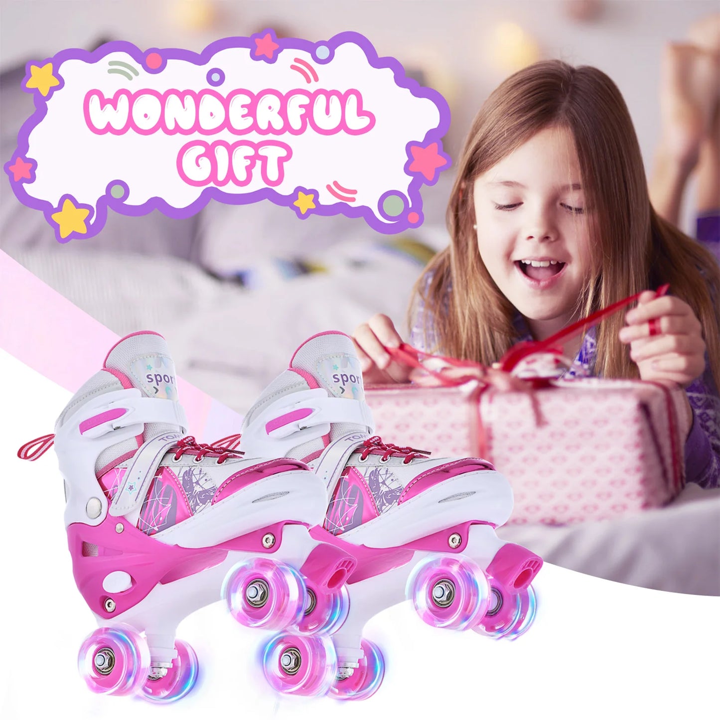 Adjustable Light Up Children's Roller Skate