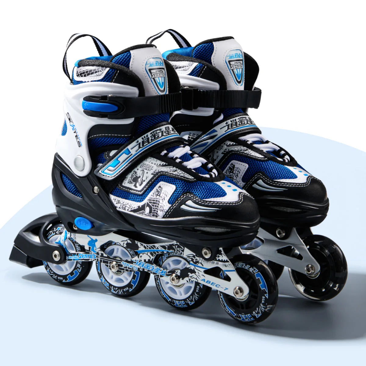 Adjustable Height In-line PU Roller Skates