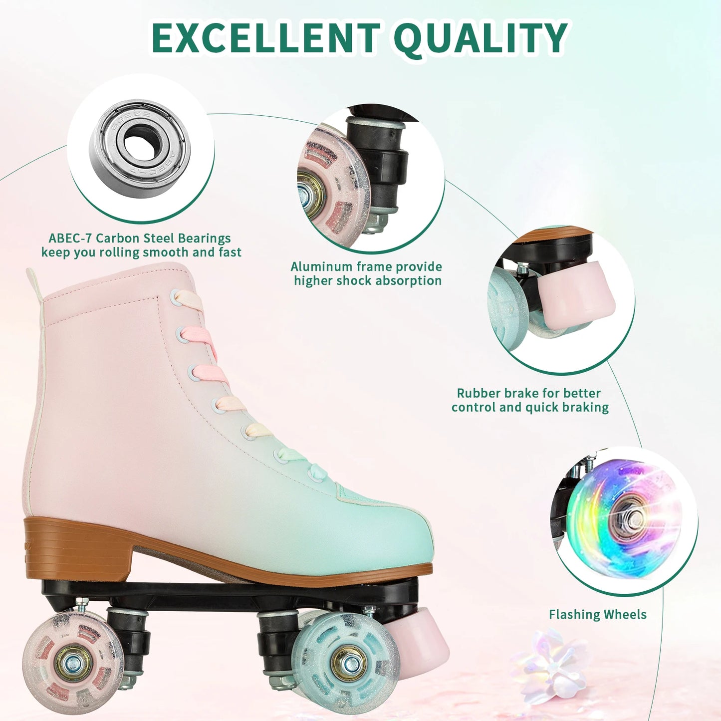 Flash Double Row Roller Skates