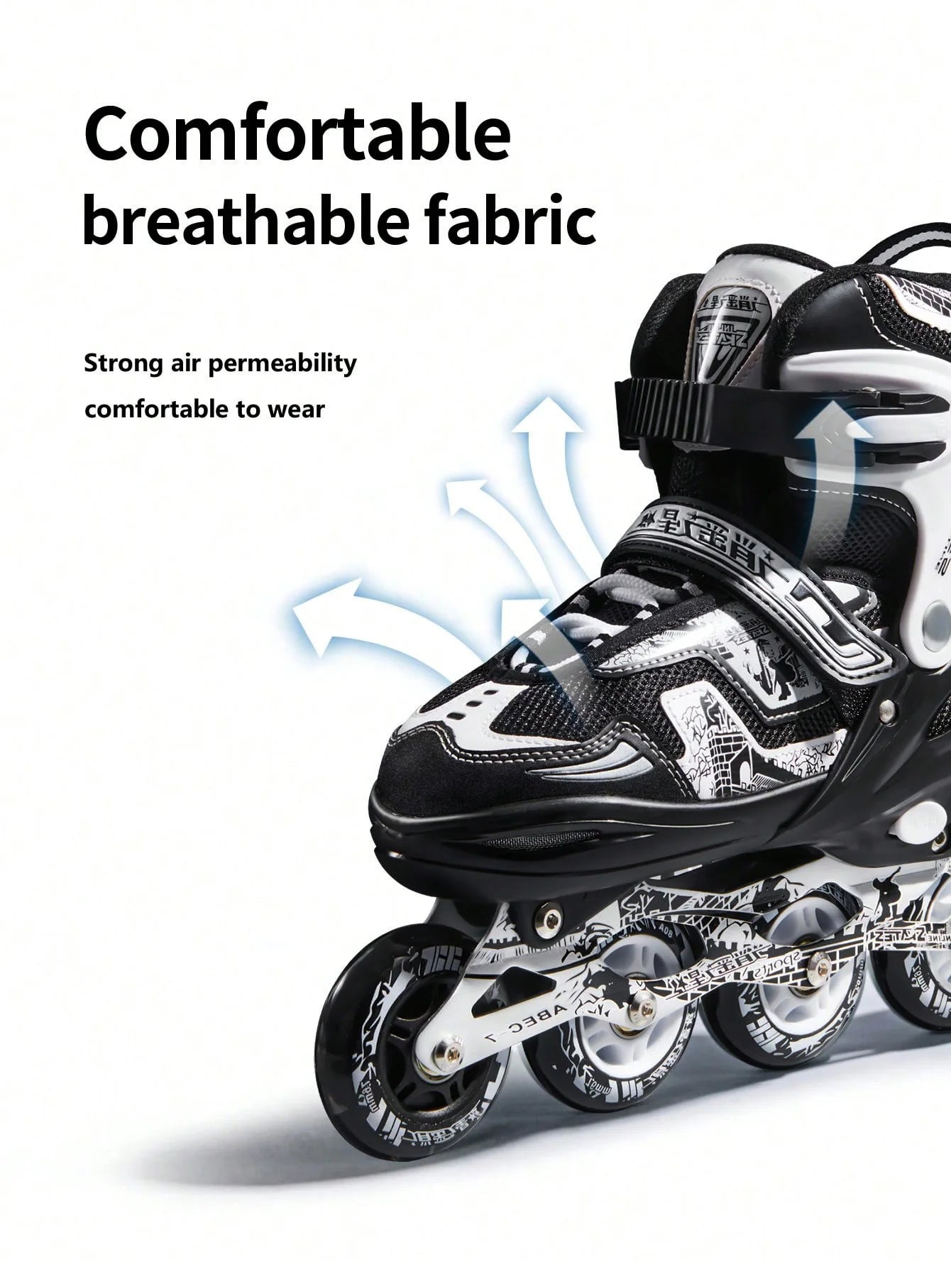 Adjustable Height In-line PU Roller Skates