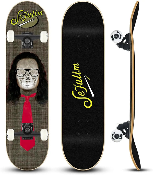 Joe Double Kick Deck Concave Cruiser Trick Skateboard