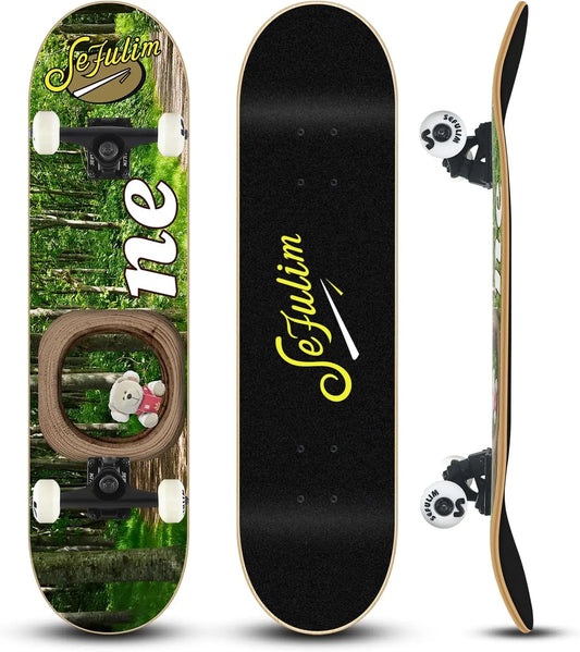 Bear Double Kick Deck Concave Cruiser Trick Skateboard